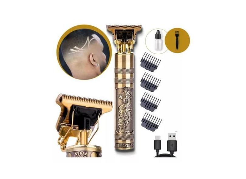 Aparador de Pelos Dragão Dourado para Barbas Estilosas - KING