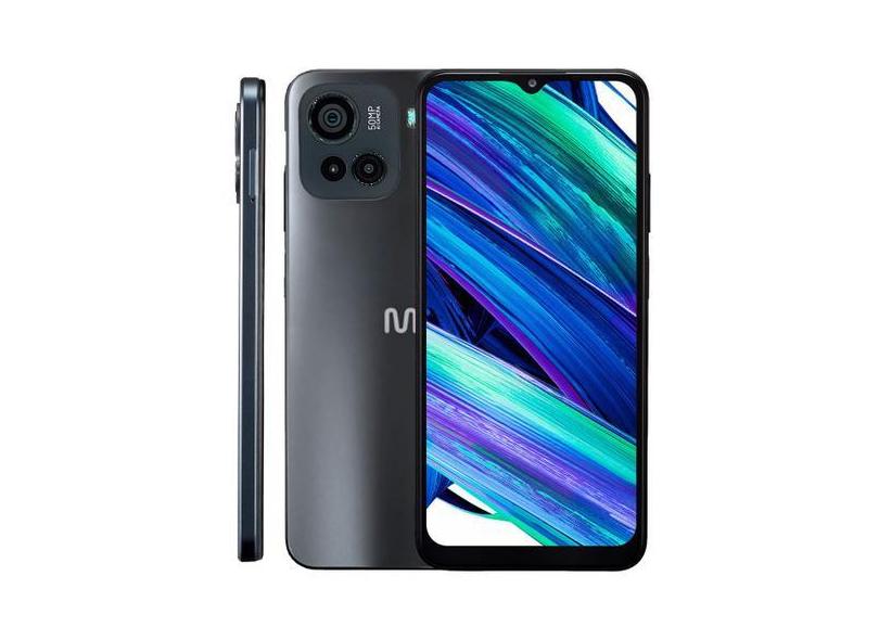 Smartphone M23 Lite Multilaser 4G 128GB/4GB RAM Preto tela 6.5 IPS