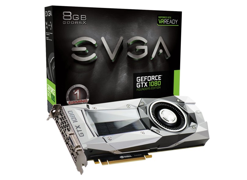 Placa de Video NVIDIA GeForce GTX 1080 8 GB GDDR5X 256 Bits EVGA 08G-P4-6180-KR