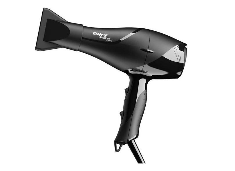 Secador de Cabelo Profissional Emissão de Íons 2000 Watts - Taiff Black ion