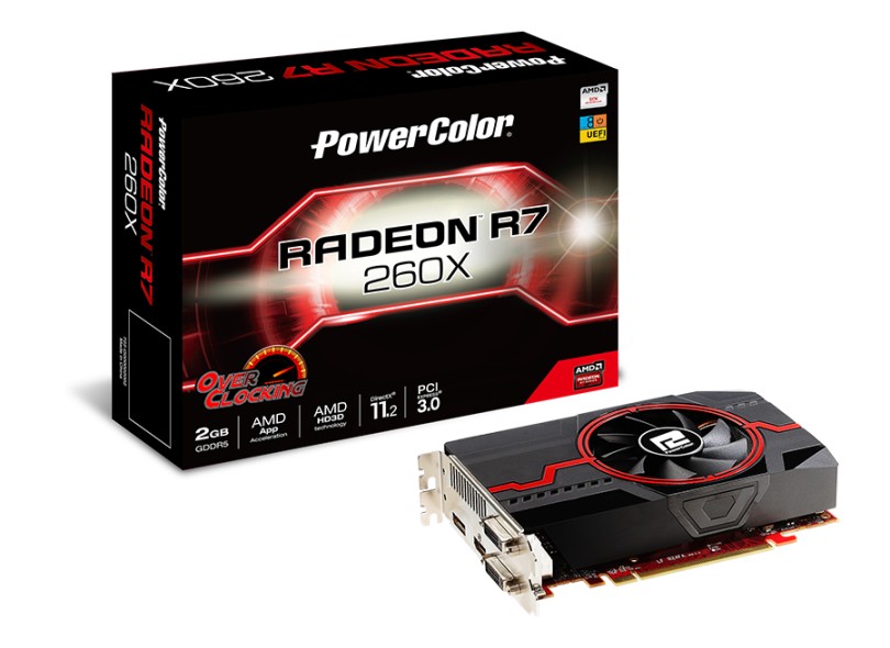 Placa de Video ATI Radeon R7 260X 2 GB DDR5 128 Bits PowerColor AXR7 260X 2GBD5-DHEV2/OC