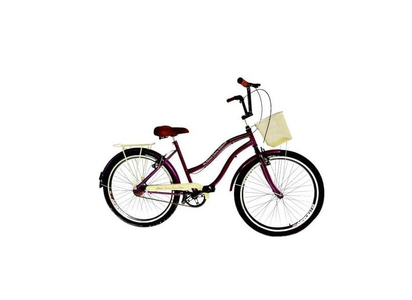Maria Clara Bikes, Bicicleta retrô vintage aro 26 cestinha sem marchas rosa bg