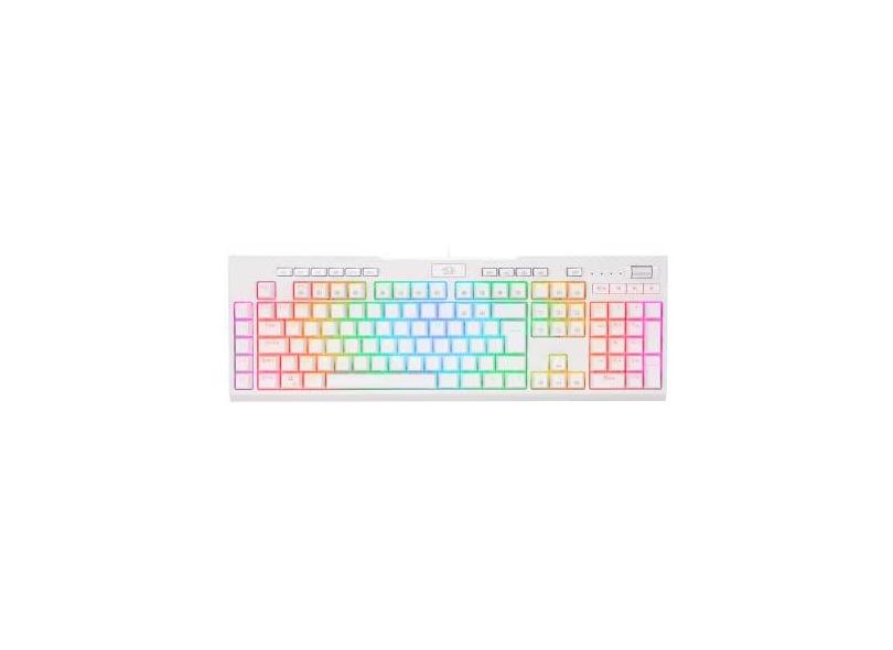 TECLADO OPTICO GAMER BRAHMA PRO RGB BRANCO SWITCH MARROM