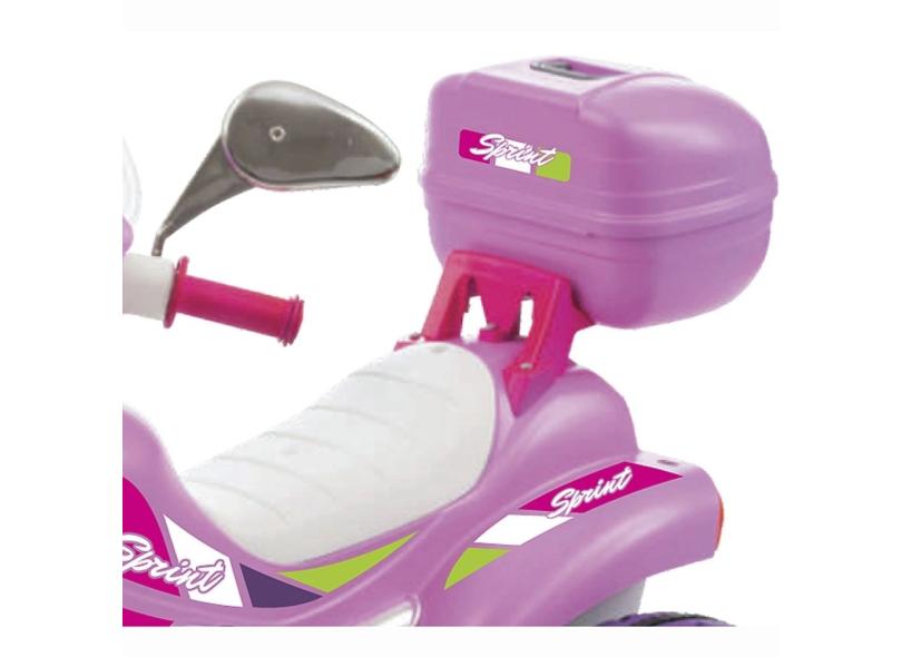 Moto Elétrica Sprint Turbo Pink Brinquedo Infantil 12V Biemme 673