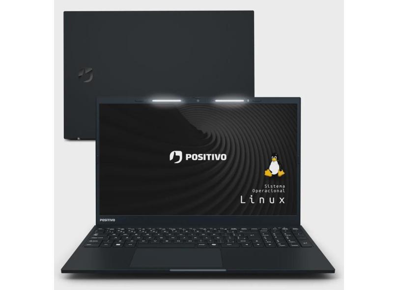 Notebook Positivo Vision R15 amd Ryzen 7-5700U Linux 32GB ram 512GB ssd ips Full HD 15.6 Lumina Bar - Preto