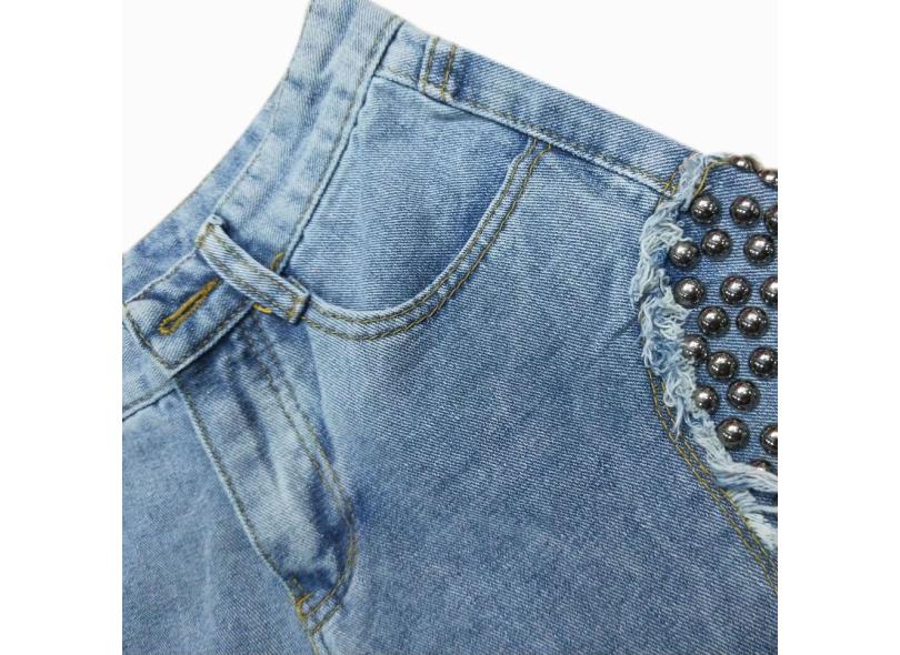 Calça Jeans De Cintura Alta Na Moda Shorts Jeans Curtos Para Mulheres em  Promoção é no Buscapé