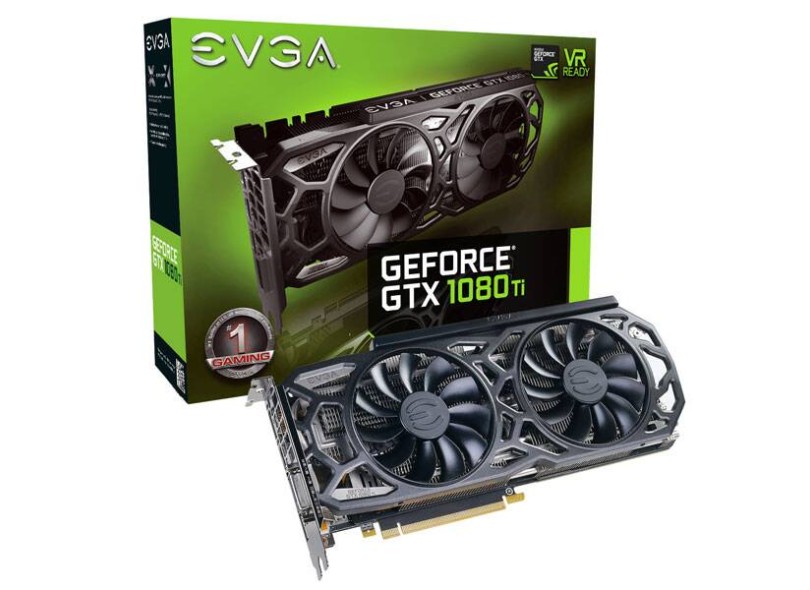 Placa de Video NVIDIA GeForce GTX 1080 Ti 11 GB GDDR5X 352 Bits EVGA 11G-P4-6391-KR