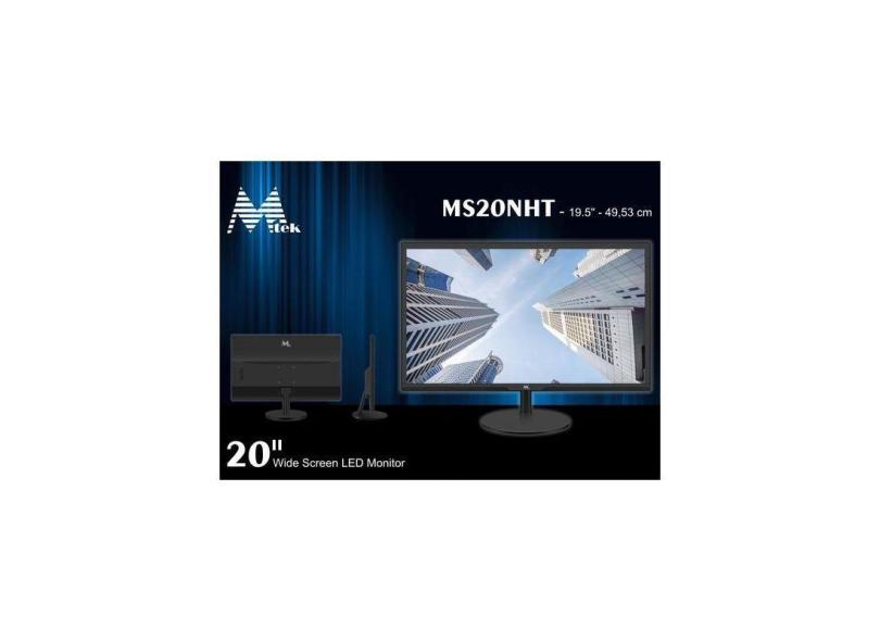 Monitor LED 19.5 Mtek hdmi vga Preto MS20NHT