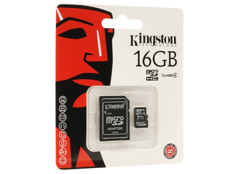 Cartão de Memória Micro SDHC Kingston 16 GB SDC4/16GB