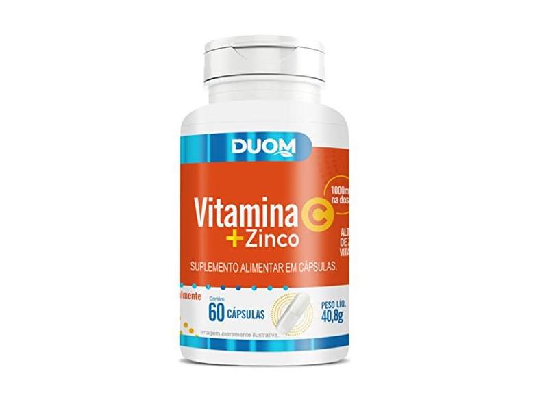 VITAMINA C 500MG COM ZINCO 7MG 60 CAPS SUPER IMUNIDADE - DUOM