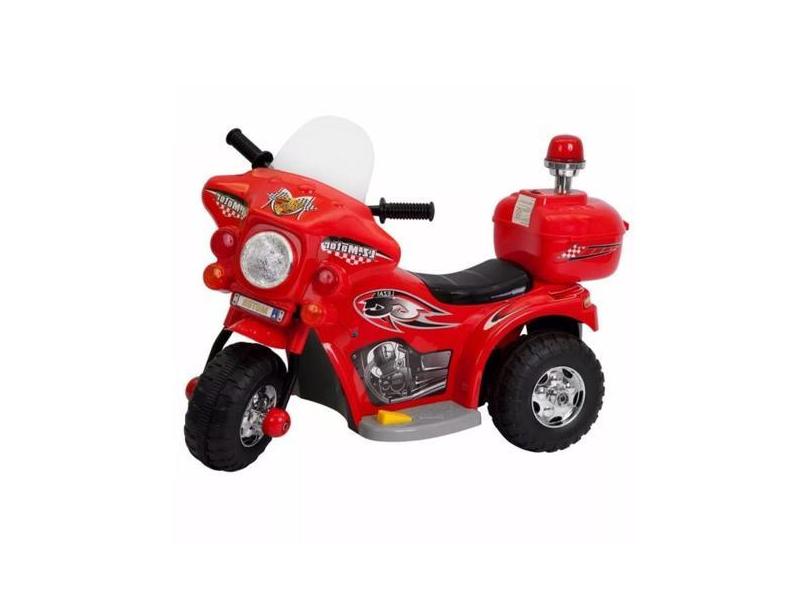 Mini Moto Eletrica Infantil Cores Policia Criança Som Luz 6V C/ Inmetr