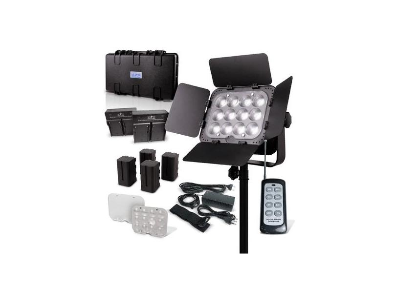 Kit Premium Painel Iluminador SunGun Luz Contínua 12 Super Leds Bi ...