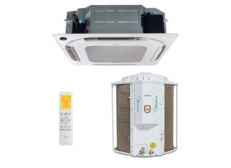 Ar-Condicionado Split Inverter Cassete 58000 BTUs Midea com Wi-Fi Integrado Só Frio 40KWFLBM / 40KVQD60M5 / 38CCVD60515MM 220V