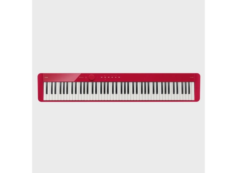 Piano Digital Casio Privia PX-S1100 88 Teclas Sensitivas com Fonte Bivolt - Vermelho