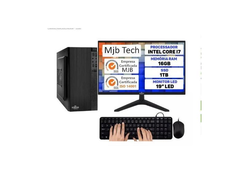 Computador Completo Intel I7 16gb HD 1tb Mon 19