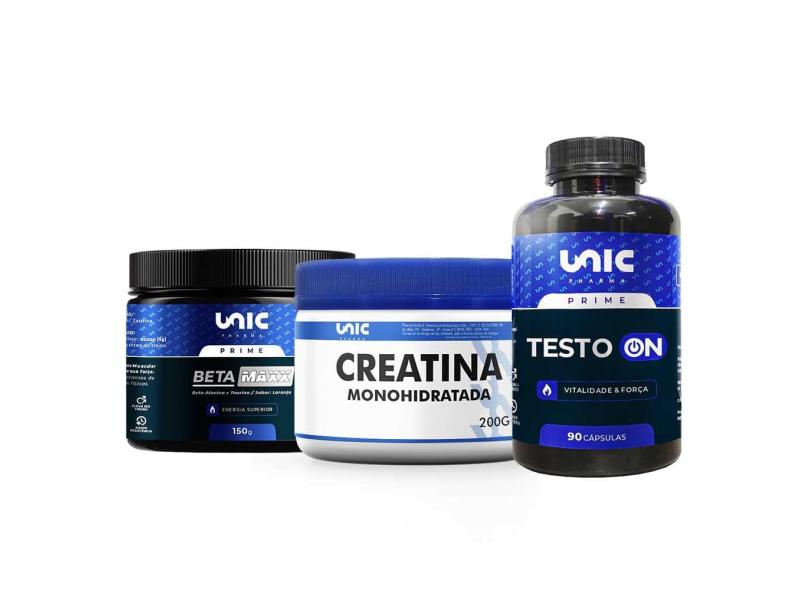 Beta Maxx 150g mais Creatina 200g mais Testo On 90 Cáps