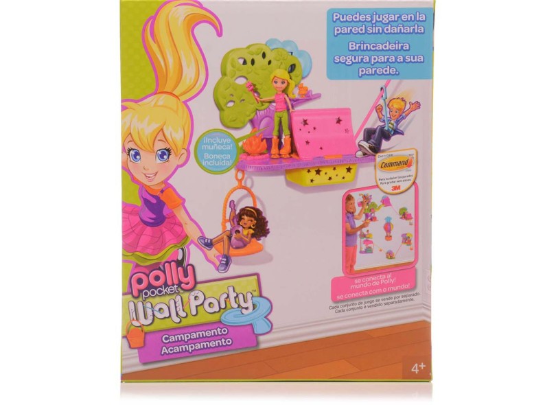 Boneca Polly Pocket Wall Party Aventura nas nuvens Acampamento Mattel