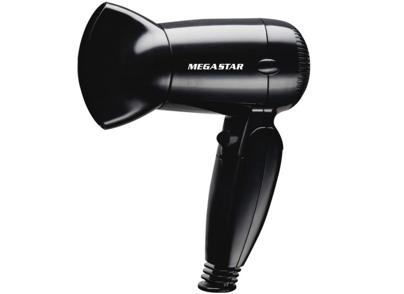 Secador de Cabelo Mega Star SC302 1000 W - Preto