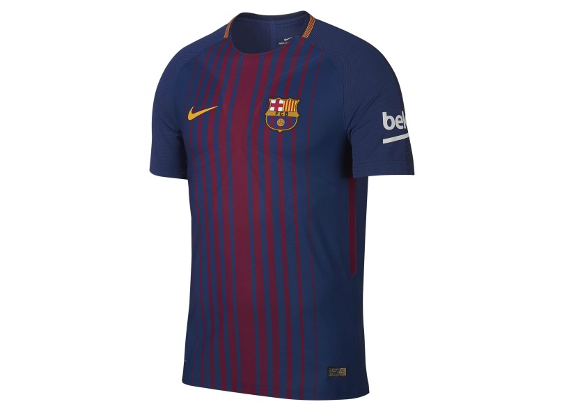 Camisa Jogo Barcelona I 2017/18 Sem Número Nike