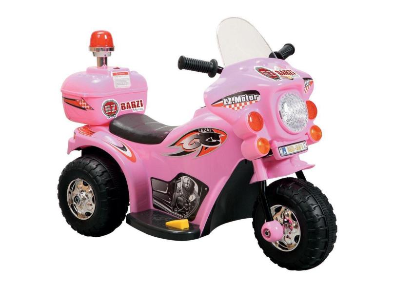 Mini Moto Elétrica Infantil Triciclo Elétrico BZ Cycle Rosa com Músicas e Luz de Farol BARZI MOTORS