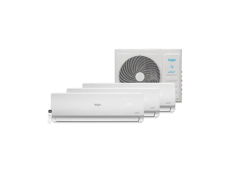 Ar Condicionado Tri Split Hi Wall Inverter Elgin Plus 3x12000 BTU/h Quente e Frio 45MTQE27C2CB – 220 Volts