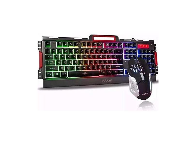 Teclado E Mouse Gamer Exbom RGB BK-G3000 com o Melhor Preço é no Zoom