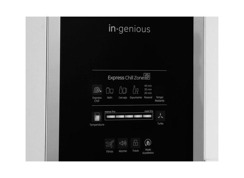 Geladeira GE Ingenious Frost Free Duplex 445 Litros RFGE710BR