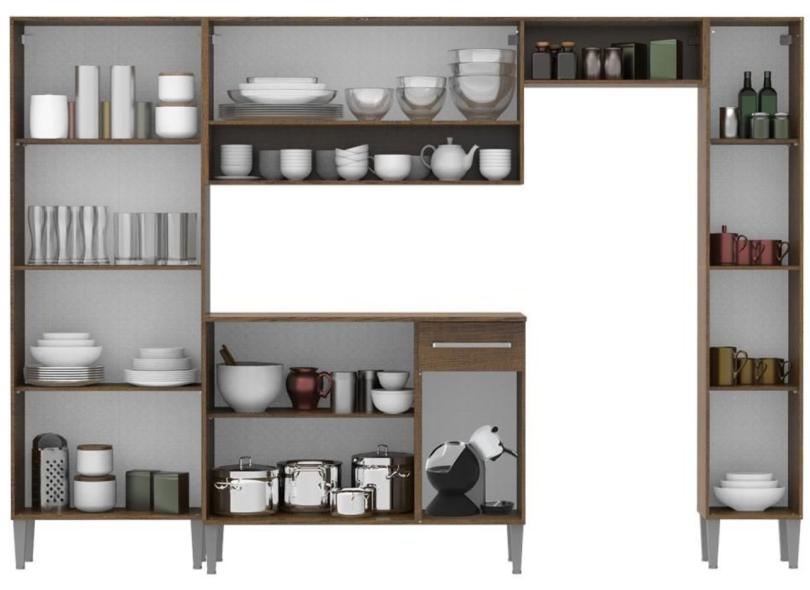 Cozinha Completa 12 Portas 1 Gaveta Emilly Hit Madesa