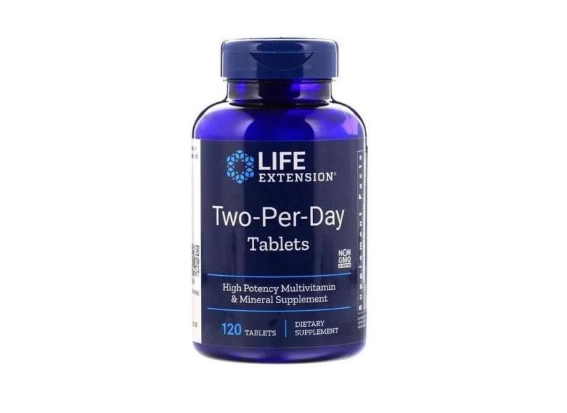 Two Per Day Multivitamínico 120 Tabletes Life Extension com o Melhor ...