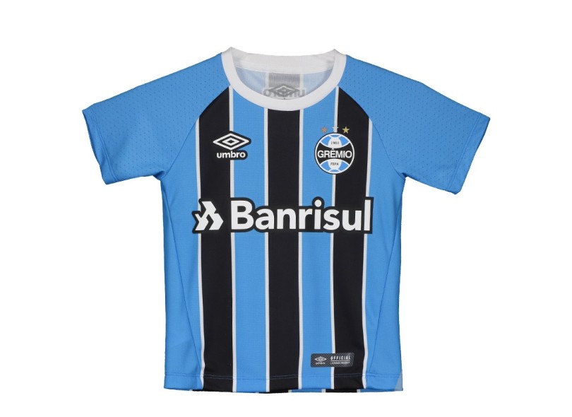 Camisa Torcedor infantil Grêmio I 2017 com Número Umbro