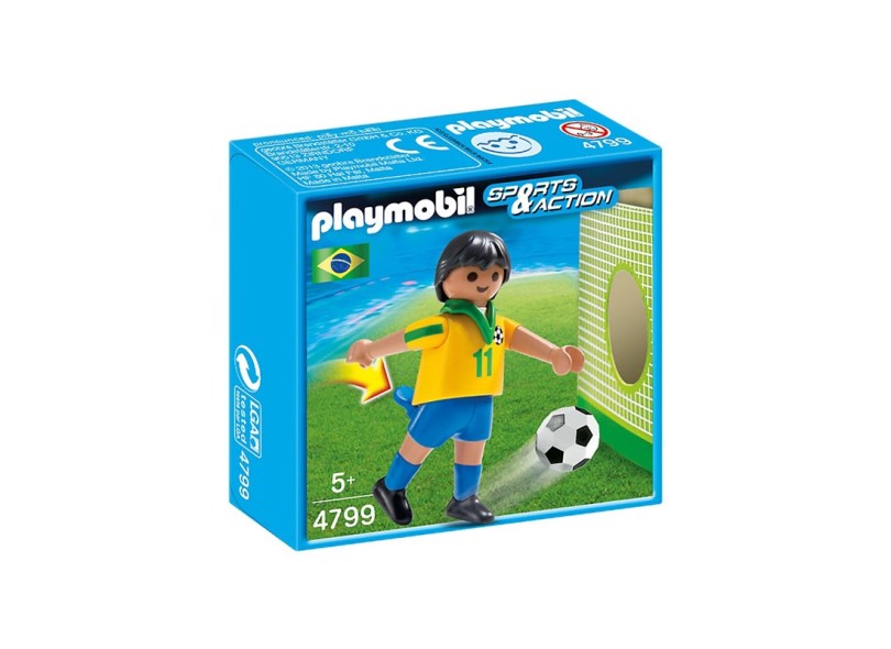 Boneco Playmobil Jogador de Futebol do Brasil 4799 - Sunny
