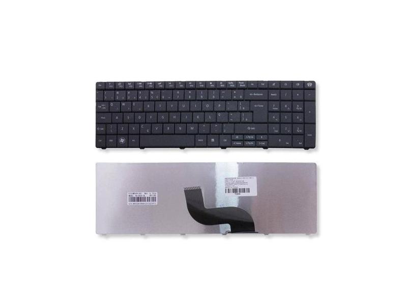 Teclado para Notebook bringIT compatível com Gateway NV55C  Preto ABNT
