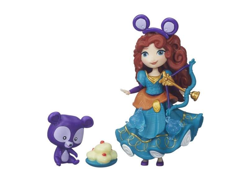 Boneca Princesas Disney Mini Princesa Merida e Amigo Hasbro