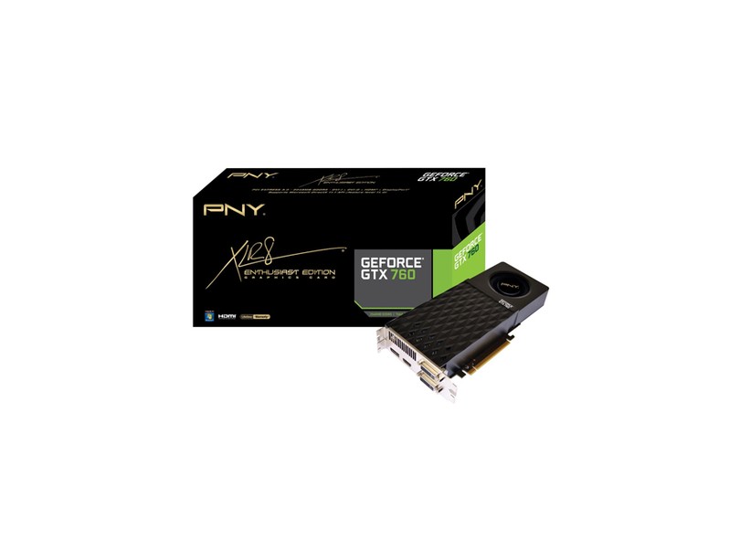 Placa de Video NVIDIA GeForce GTX 760 2 GB DDR5 256 Bits PNY VCGGTX7602XPB