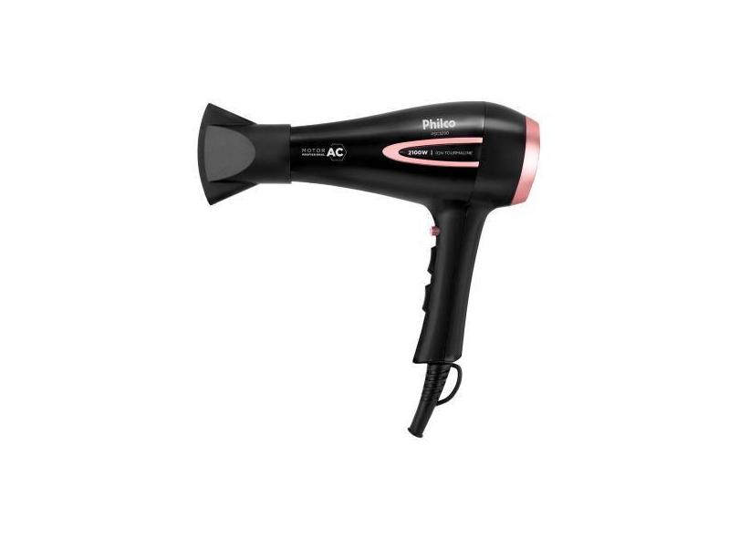 Secador De Cabelo Philco Tourmaline Íon Preto 2100W 2 Velocidades Psa3