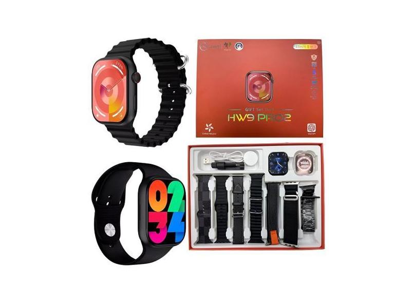 Relógio Smartwatch HW9 Pro Max 49mm, Para Homens e Mulheres, Troca Pul