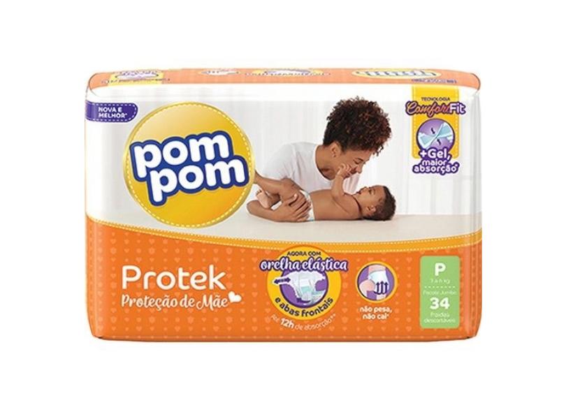 Fralda Pom Pom Proteck Proteção de Mãe P 34 Und 3 - 6kg