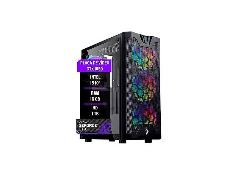 Pc Gamer i5 10400F 16Gb DDR4 GTX 1650 4GB HD 1TB SSD 480GB