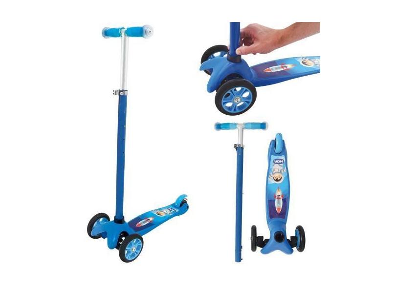 Patinete Infantil Triciclo Regulavel Com Freio Azul  Mor