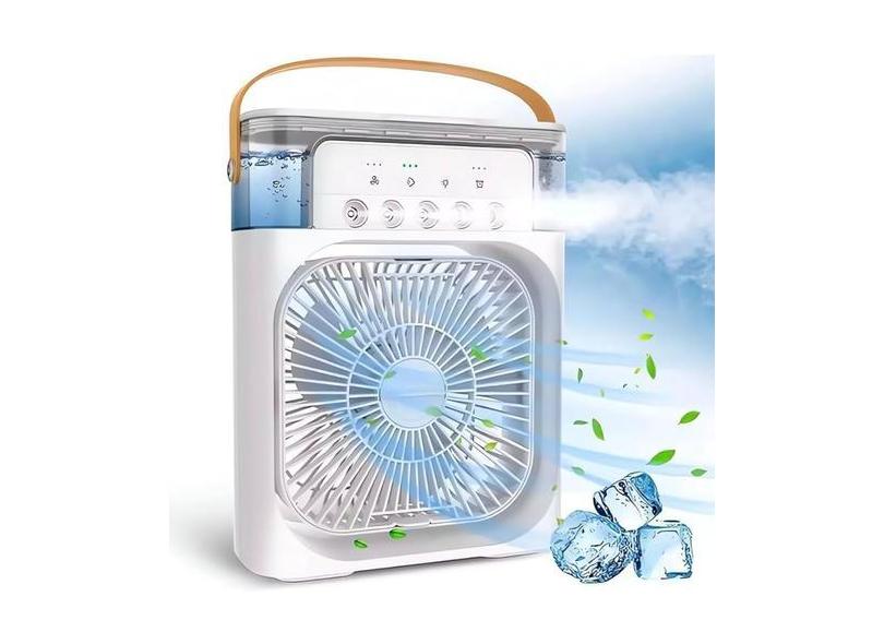 Ventilador Portátil de Mesa C/3 Velocidades Mini Ar Condicionado Umidi