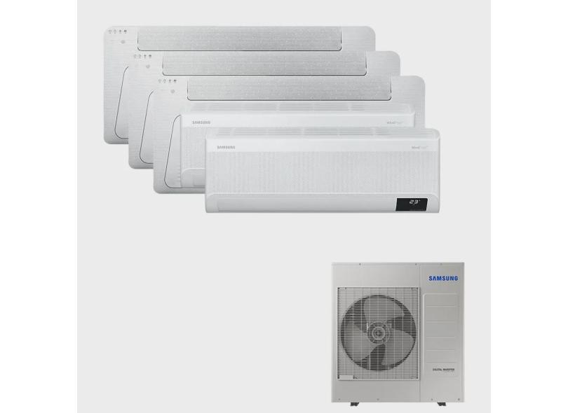 Ar Condicionado Multi Split Inverter Samsung fjm 34.000 btus q/f 220V + 3x Cassete 1 Via Wind Free 12.000 btus + 2x High Wall WindFree 9.000 btus