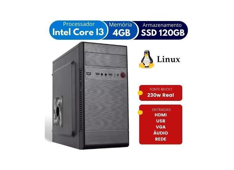 Computador Alphapc  Intel Core I3 4 Gb Ssd 120  - CEV