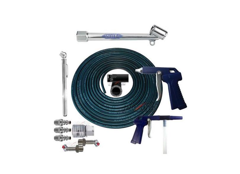 Kit Mangueira Compressor De Ar 1/4 Com Bico Encher Pneu Schw - IMP
