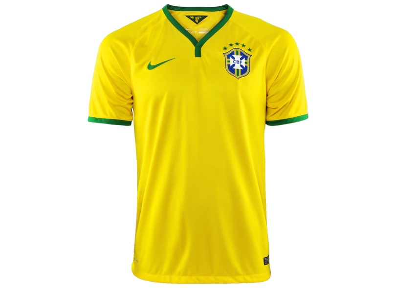Camisa Torcedor Brasil I 2014 com Número Nike