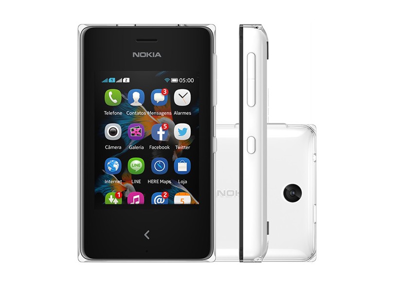 Celular Nokia Asha 500 Câmera 2,0 MP Desbloqueado Wi-Fi