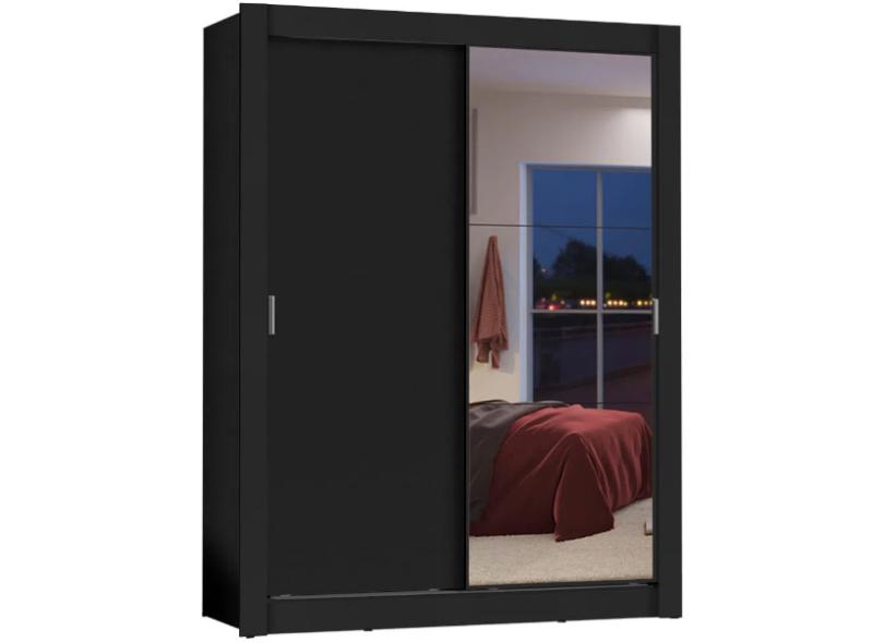 Guarda-Roupa Solteiro 2 Portas 2 Gavetas com Espelho Dallas Madesa