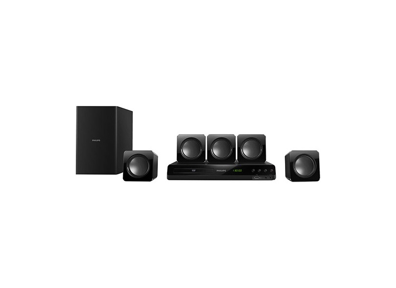 Home Theater DVD DVD-RW Philips 5.1 Canais 300 W 1 HDMI 1 USB 1 Subwoofer HTD3510X/78