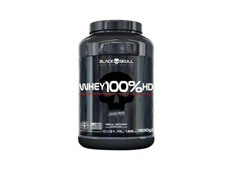 Whey 100% Hd Black Skull - Cookies Cream - Pote 900G