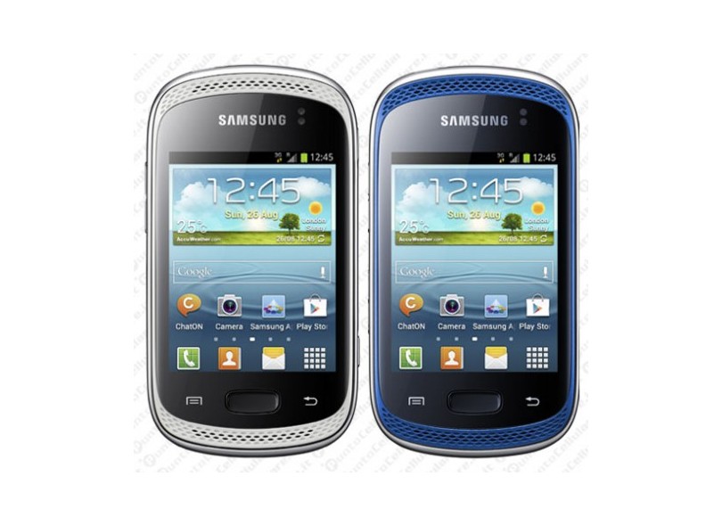 Smartphone Samsung Galaxy Music Duos S6012 Câmera 3,2 Megapixels Desbloqueado 2 Chips 4 GB Android 4.0 (Ice Cream Sandwich) 3G Wi-Fi