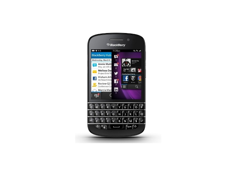 Smartphone Blackberry Q10 Câmera 8,0 MP Desbloqueado Blackberry 10 Wi-Fi 3G